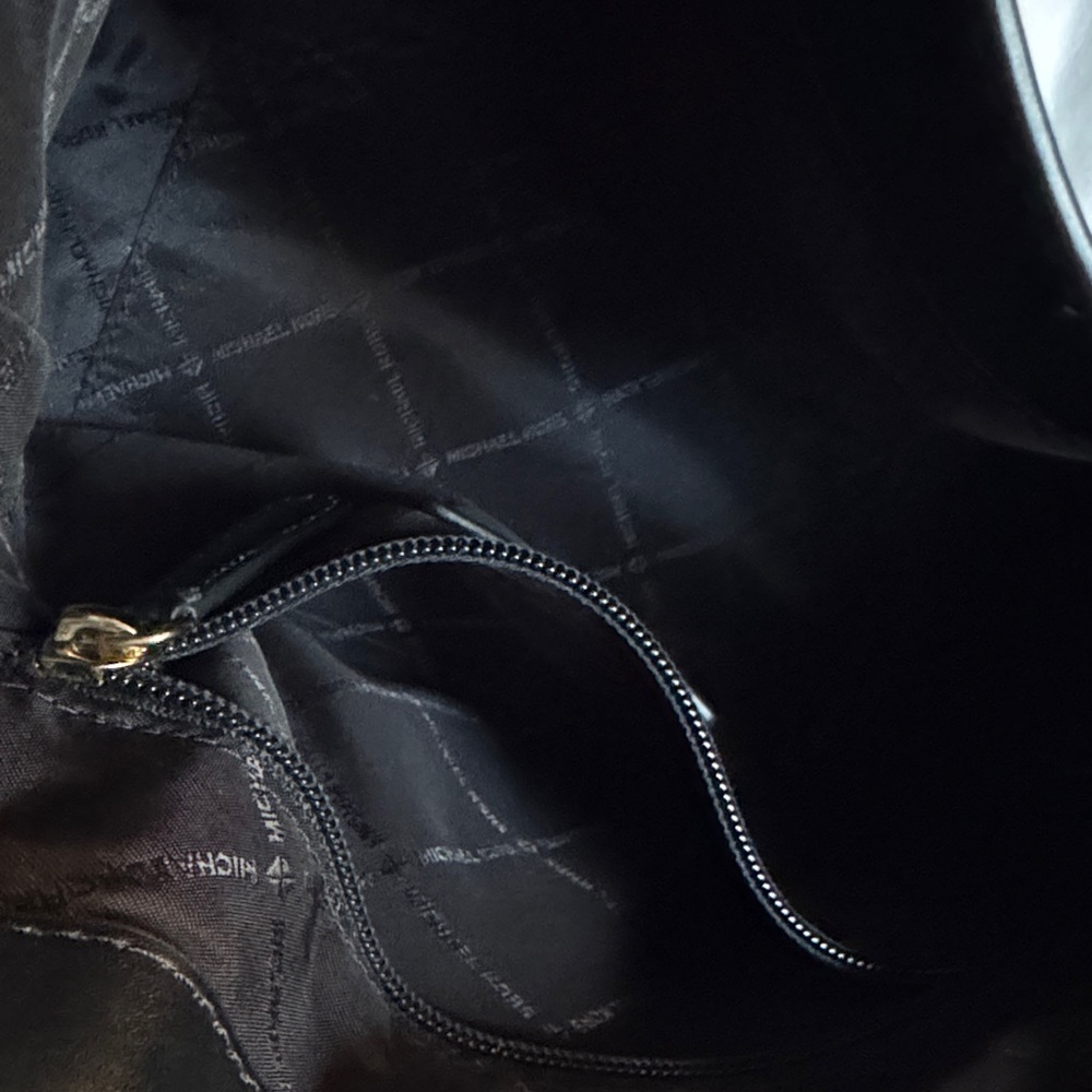 Michael Kors Black Shoulder Bag with Gold Accent - Picture 9 of 11